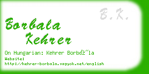 borbala kehrer business card